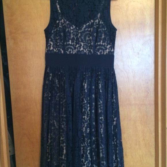 eliza j navy blue lace dress